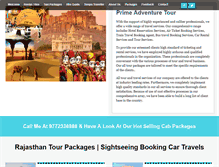 Tablet Screenshot of primeadventuretours.com